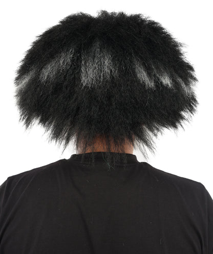 HPO Adult Men's Hillbilly Wig, Mustache & Beard Set | Straight Multicolor Hair with Matching Mustache, Beard & Sideburns | Synthetic Wig for Cosplay, Halloween & Roleplay