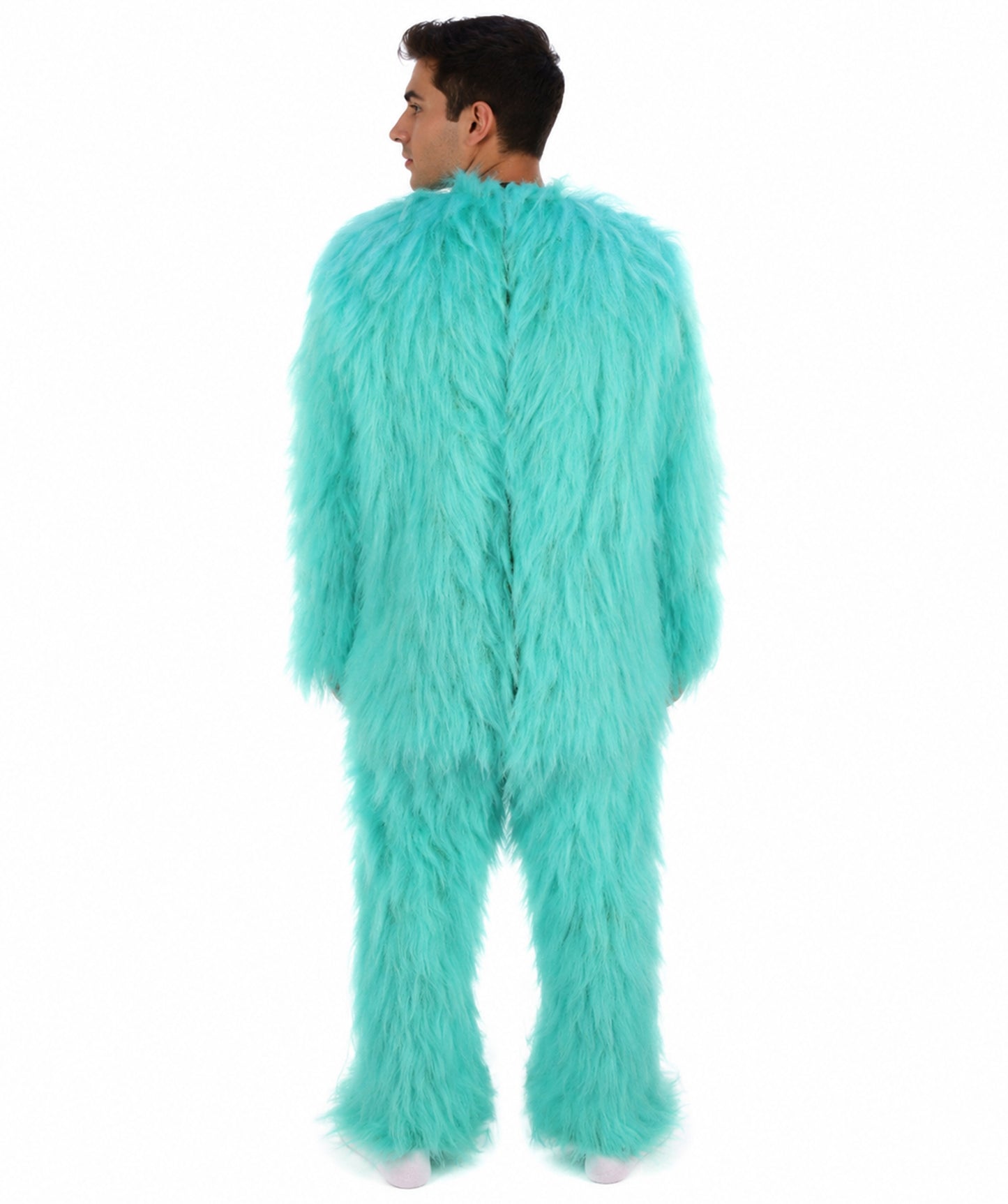 HPO Unisex Blue Furry Monster Costume, Mask and Bundle Set | Full Body Fur Costume with Matching Mask | Soft Plush Halloween Cosplay Outfit for Parties, Mascots & Performers