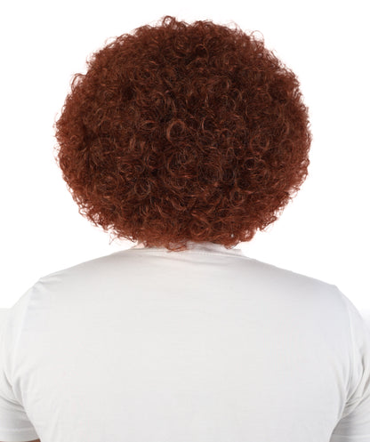 HPO Men's Multi-Color Options Curly Clown Wig | Flame-Retardant Synthetic Fiber and Standard Cap | Ideal for Parties, Cosplay, and Themed Events