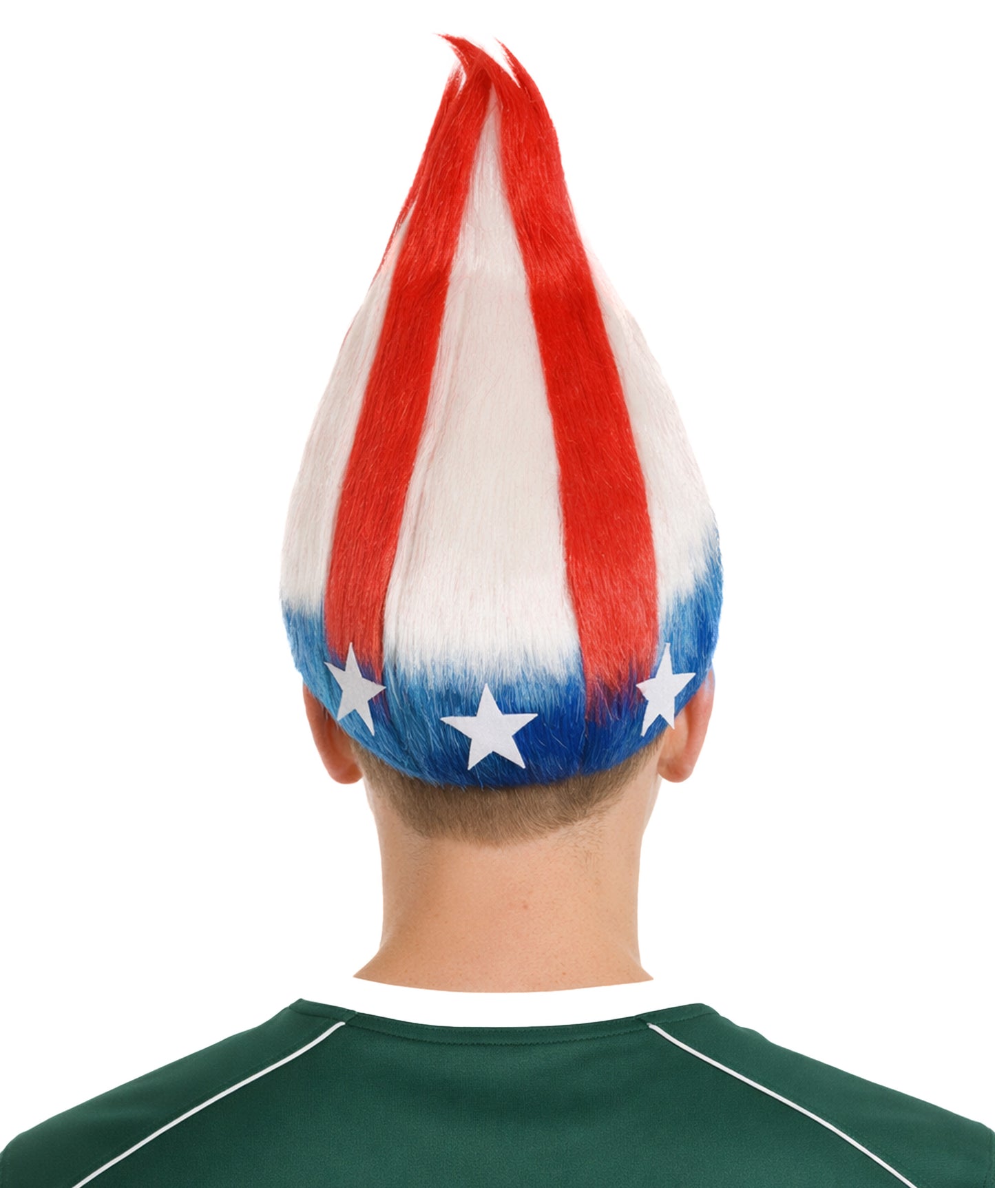 American Stripes Troll Wig | Flag Fancy Halloween Wig | Premium Breathable Capless Cap