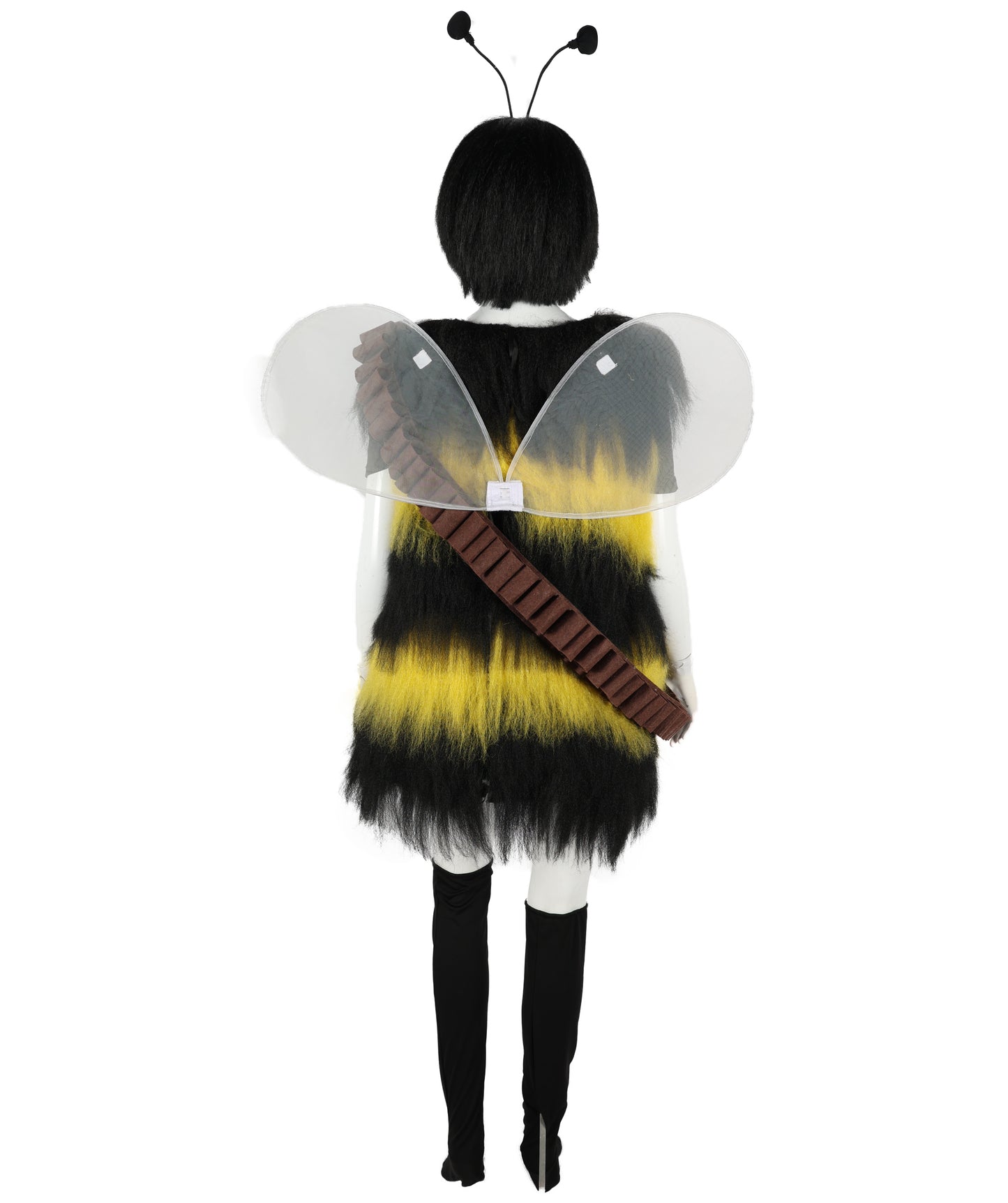 HPO Multicolor Short Killer Bee Costume | Suitable for Halloween | Synthetic Fabric