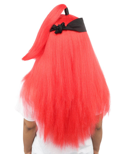 Women's High Ponytail Ninja Wig | Multiple Color Options | Create of synthetic fiber, long straight texture with top-tied fountain, breathable base | Cosplay, Halloween, theater, party, performance, costume events
