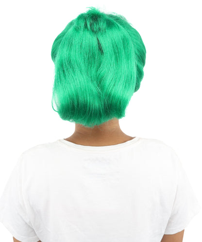 HPO Adult Women's Retro Pin-Up Wig | Multicolor Options, create of synthetic fiber, vintage curled bumper bangs with rolled back, breathable base | Party, Halloween, theater, drag, performance, costume events