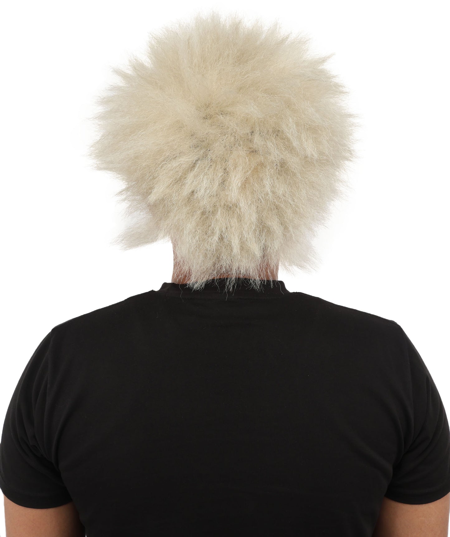 HPO Men's Medium Theatrical Blonde Wig | Solid vibrant tone, create of synthetic fiber, thick woven texture, breathable capless base | Party, Halloween, theater, drag, performance, costume events