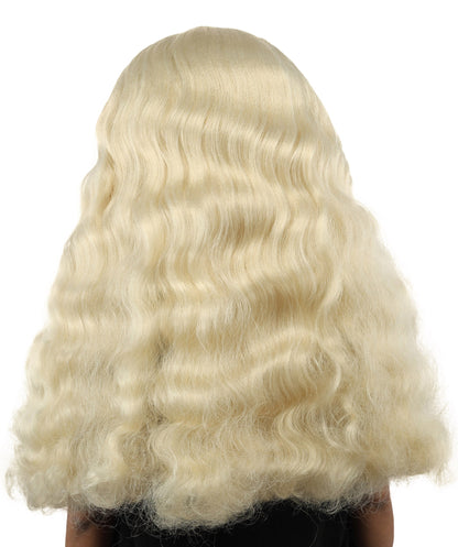 HPO Adult Women's Long Wavy Wig | Multiple Color Options | Center Parted Ginger Curls with Voluminous Ends, Heat Resistant Synthetic Fiber & Breathable Cap | Halloween, Teen Roleplay, Theater, Themed Party & Costume Events