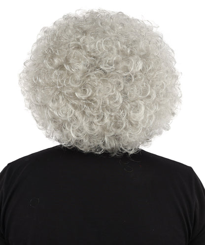 HPO Men's Soft Curly Afro Wig with Multiple Color Options | Flame-Retardant Synthetic Fiber | Perfect for Halloween, Cosplay and Themed Parties