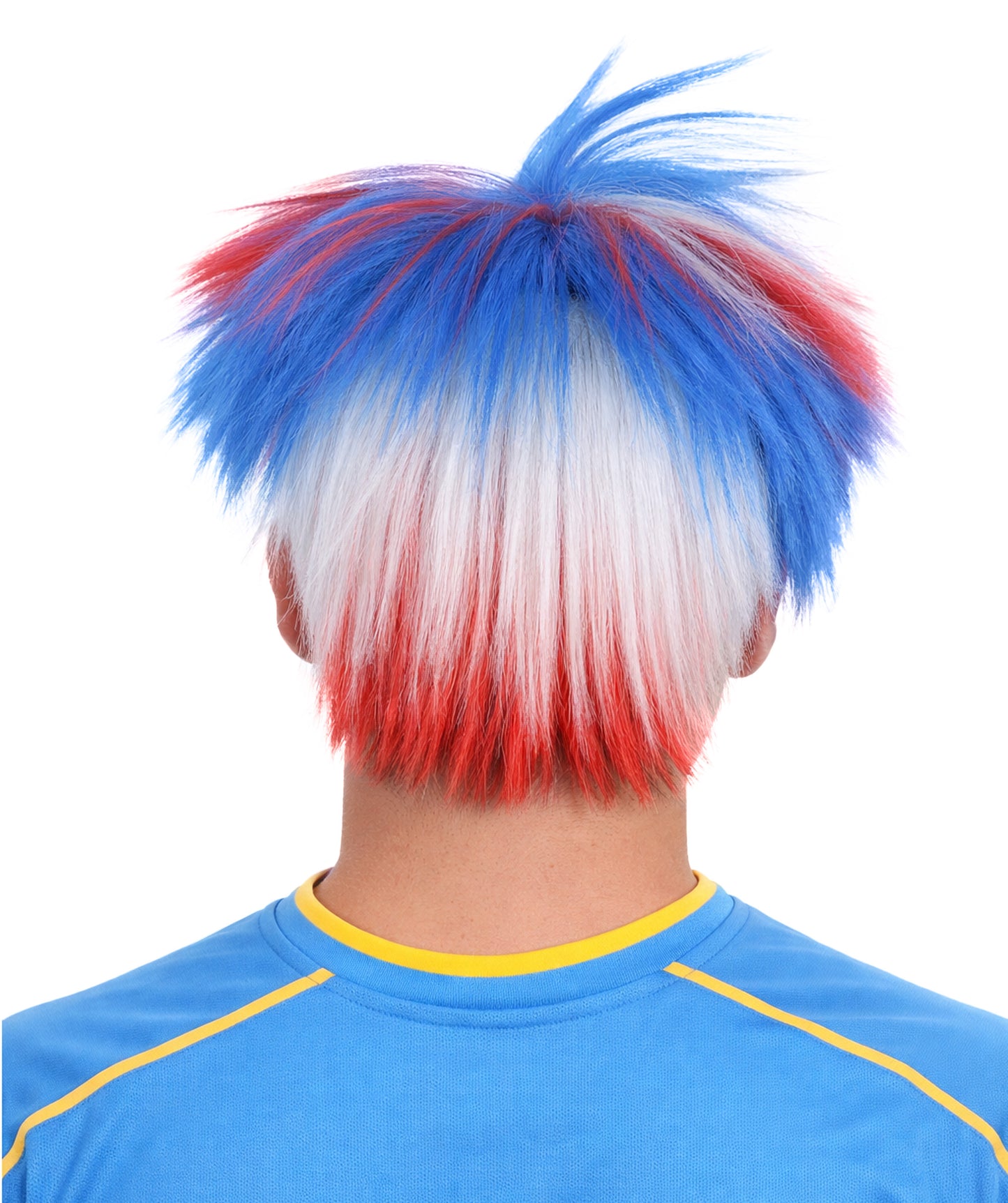 HPO Mens Patriotic Crazy Wig, Celebrity Wig , Premium Breathable Capless Cap