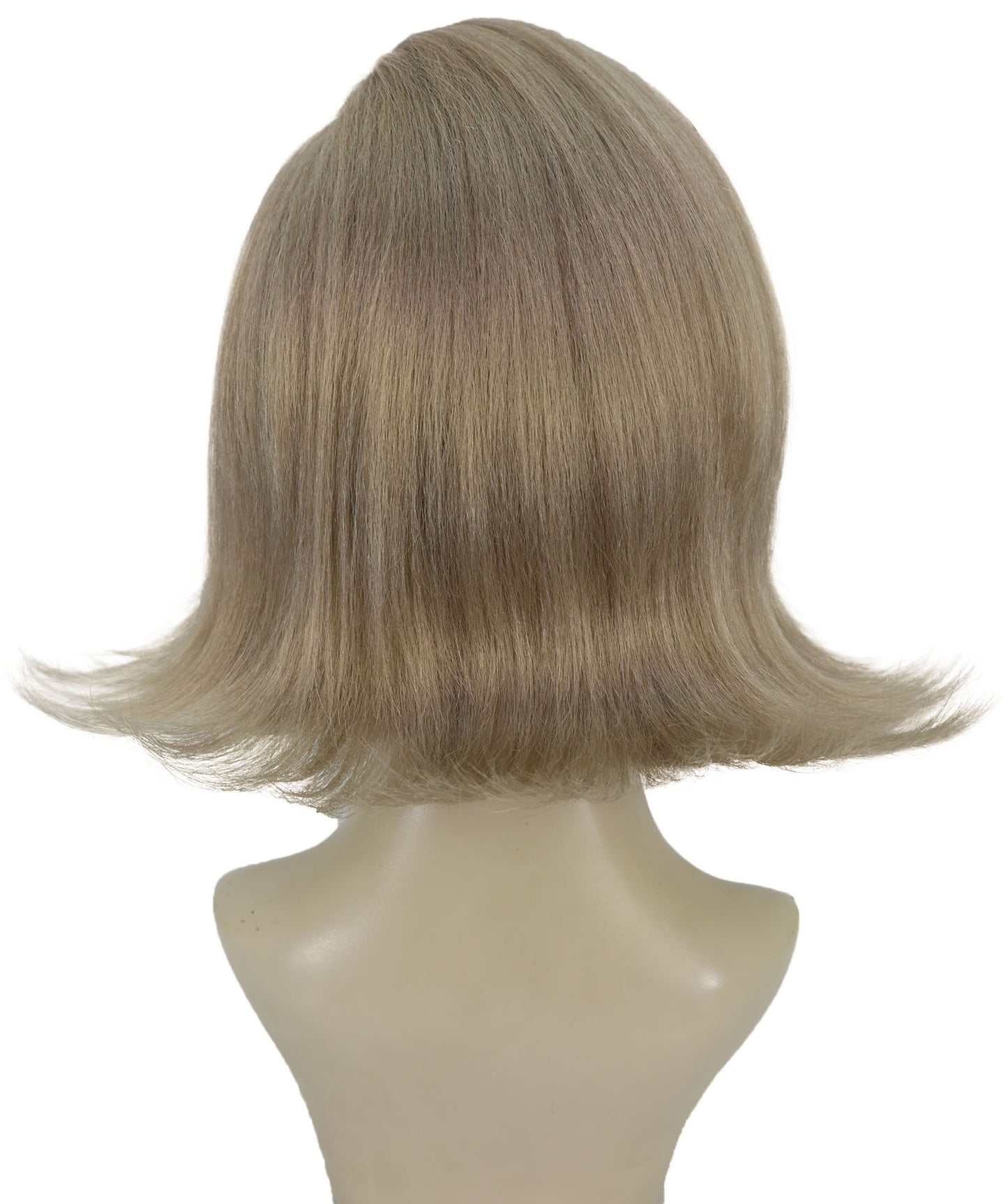 HPO Adult Women’s Blonde Wavy Bob Wig | Soft Layered Cut with Side Part for Fashion Styling | Capless Cap Design | Ideal for Halloween