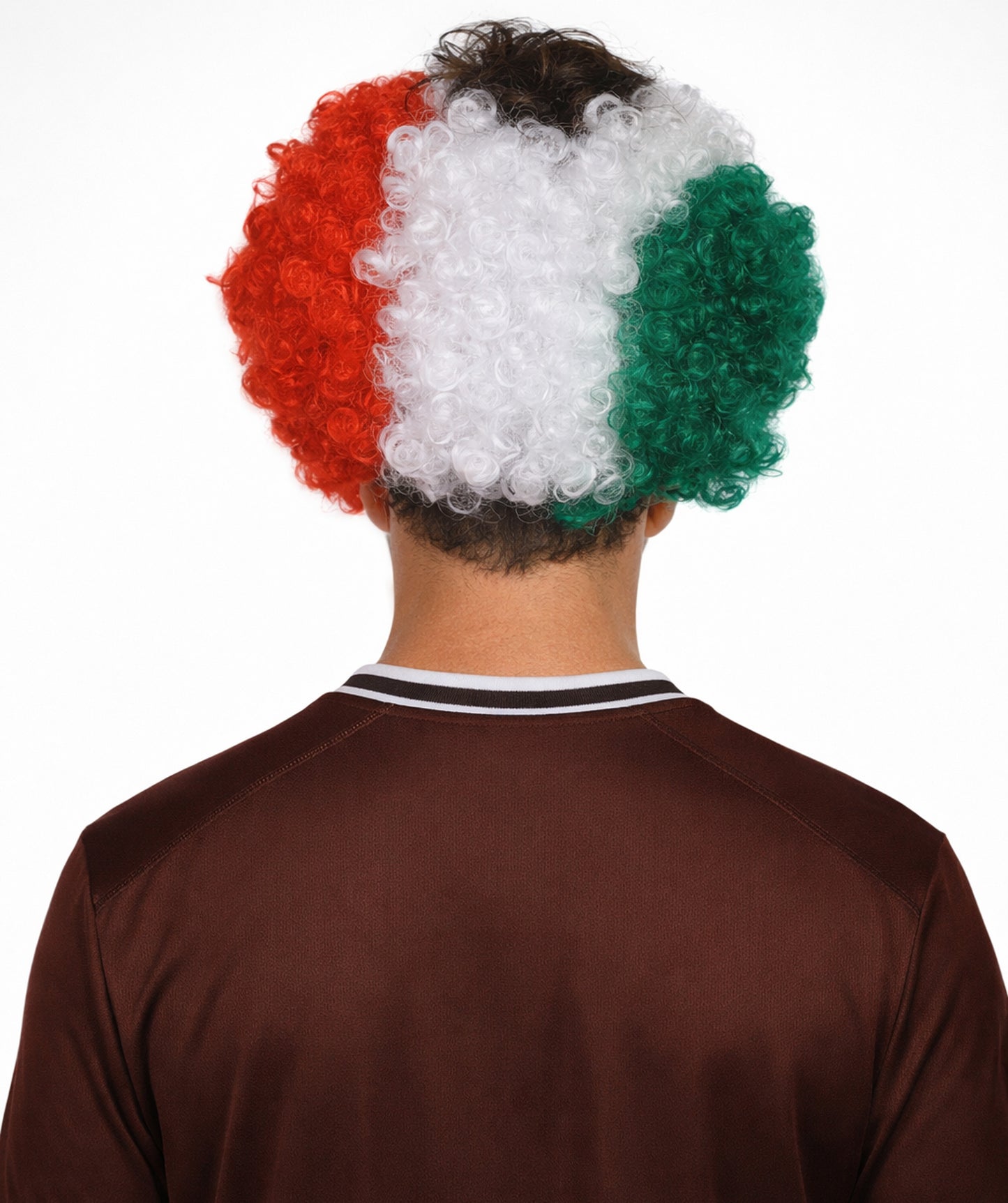 Mexico Sport Afro Fun Wig | Jumbo Red White Green Wig