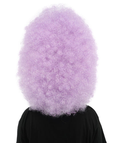 HPO Women's Giant White Glitter Afro Wig | Massive Puffy Sparkle Hair with Silver Sheen, Synthetic Fiber & Breathable Cap | Halloween, Troll Roleplay, 70s Disco Party, Theater & Funny Costume