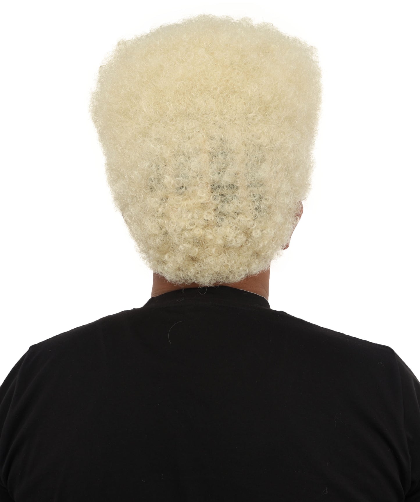 HPO Men’s Movie Character High Top Flat Brown Wig – Flame-retardant Synthetic Fiber | Retro Cosplay Hair for Halloween Party & Cosplay