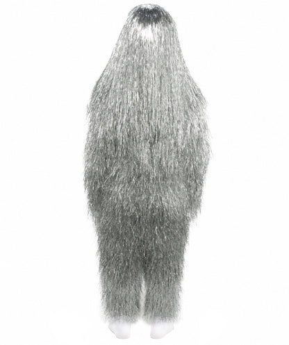 HPO Unisex Teen Extreme Tinsel Hairy Person Costume Bundle & Mask Set - Full-Body Tinsel Hair Suit Extra-Long Costume Wig for Halloween, Cosplay & Parties - Multiple Color Options