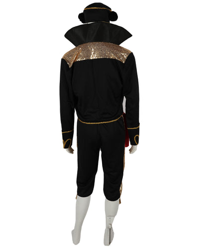 HPO Adult Matador Costume – Spanish Bullfighter Cap, Mukup, Pant, T-Shirt Outfit for Halloween and Theatrical Events