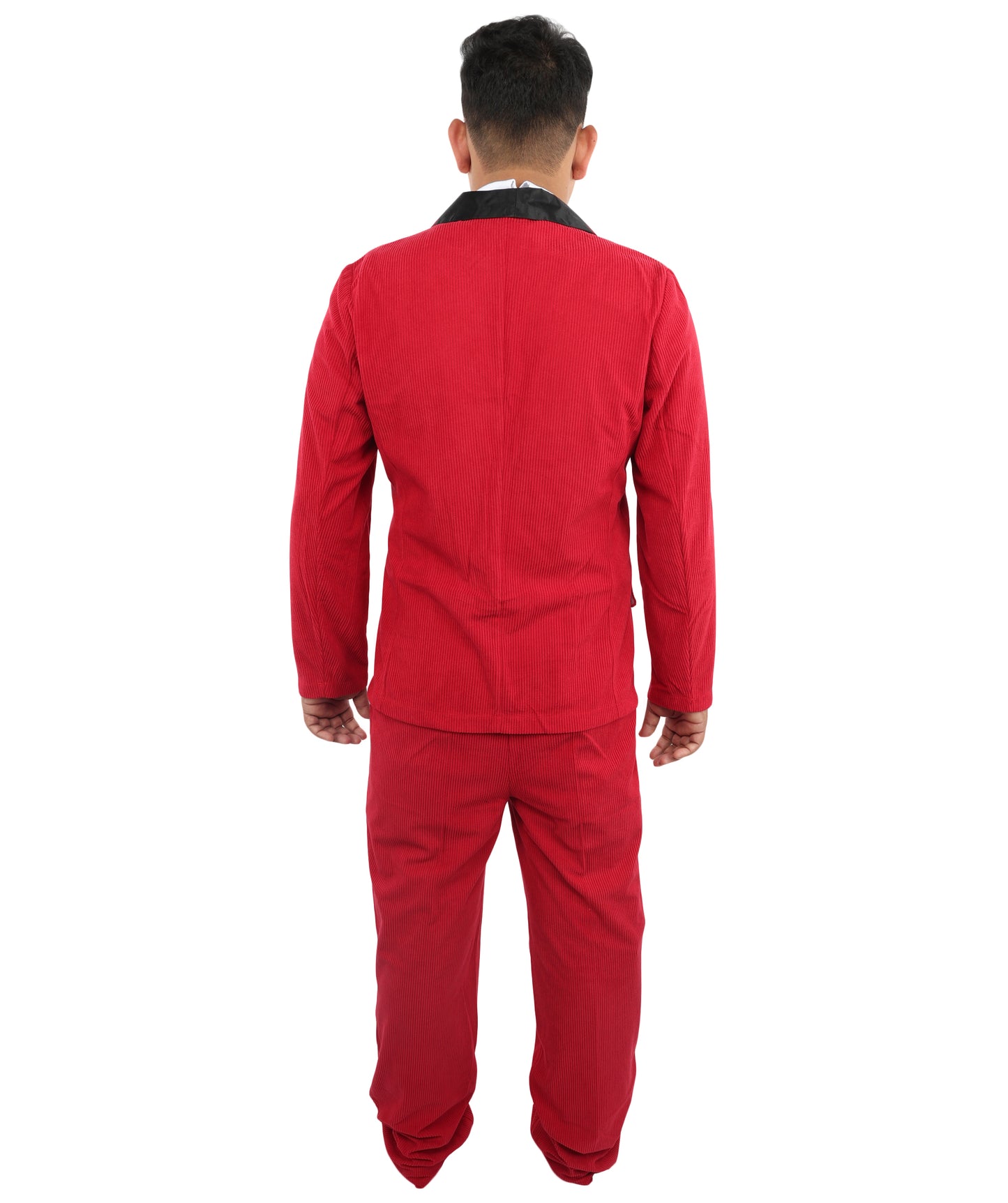 HPO Men's Red Tuxedo Suit Costume  | Formal Top & Pant Cosplay Outfit | Perfect for Halloween Parties & Theme Events