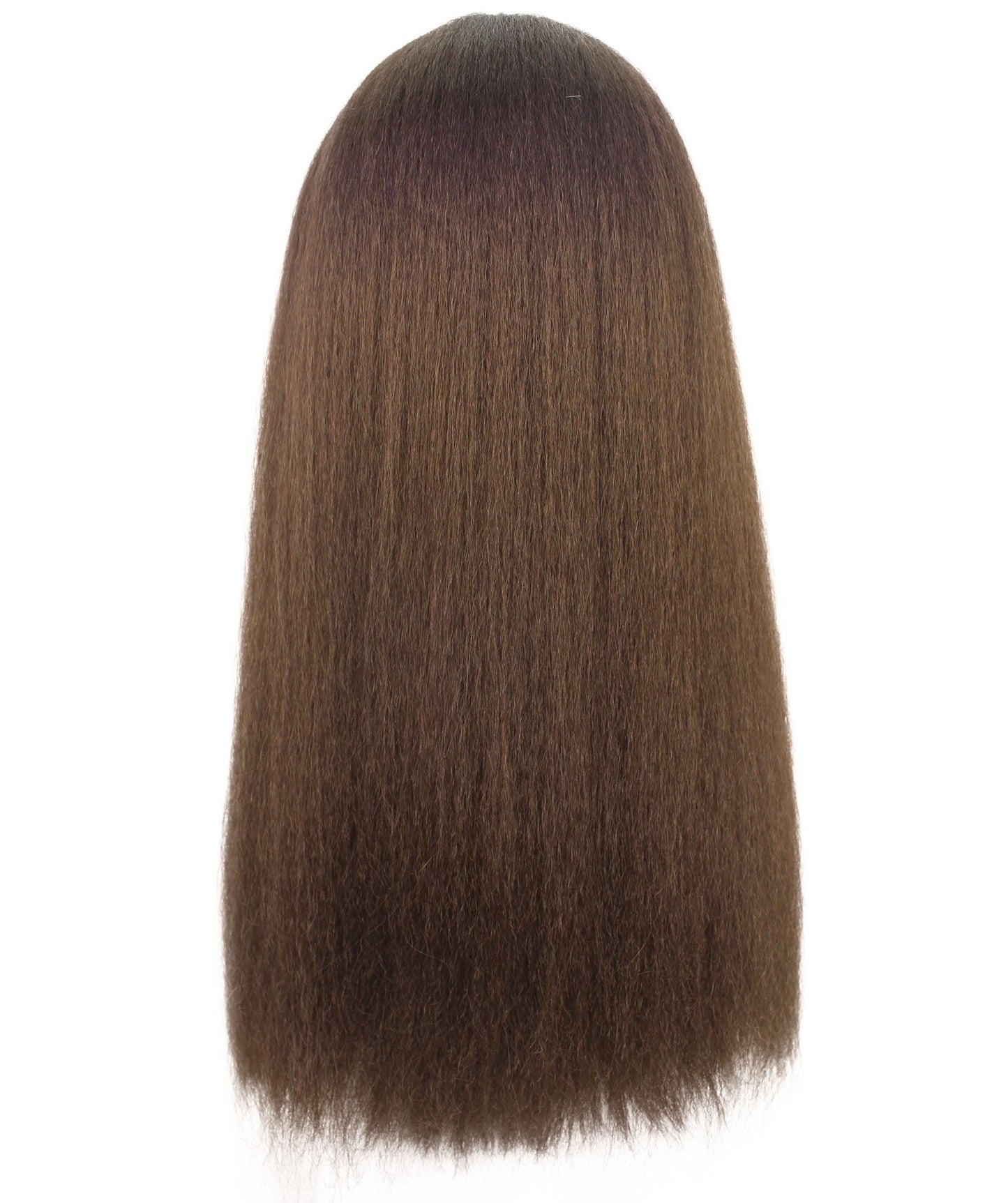 HPO Adult Men's Long Straight Brown Hippy Wig | Halloween and Cosplay Wig | Flame-retardant Synthetic Fiber