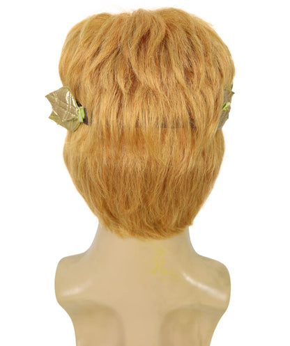 HPO Men’s Wavy Short Ginger Wig | Roman Emperor Inspired Historical Hairpiece | Theater, Gladiator Roleplay, Halloween & Cosplay Wig