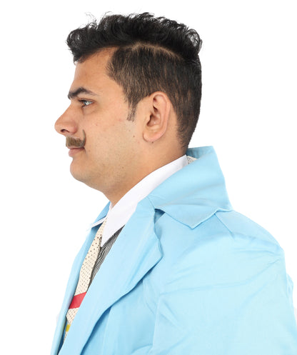 HPO Men's Classic Holiday Doc Mustache | Multiple Colors | Novelty False Facial Hair | Costume Accessory for Adults