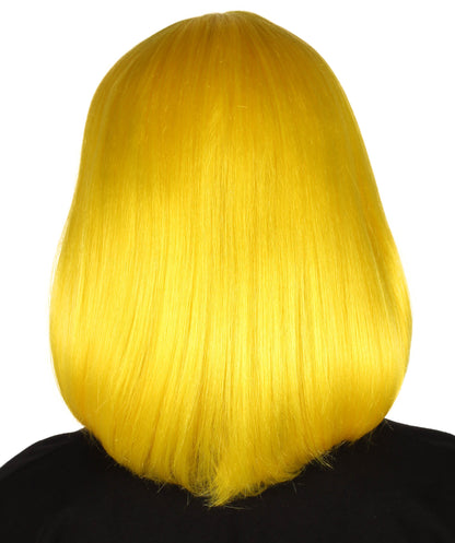 HPO Women's Shoulder Length Bob Wig Collection | Straight Halloween Wig Multiple Color Option | Premium Breathable Capless Cap