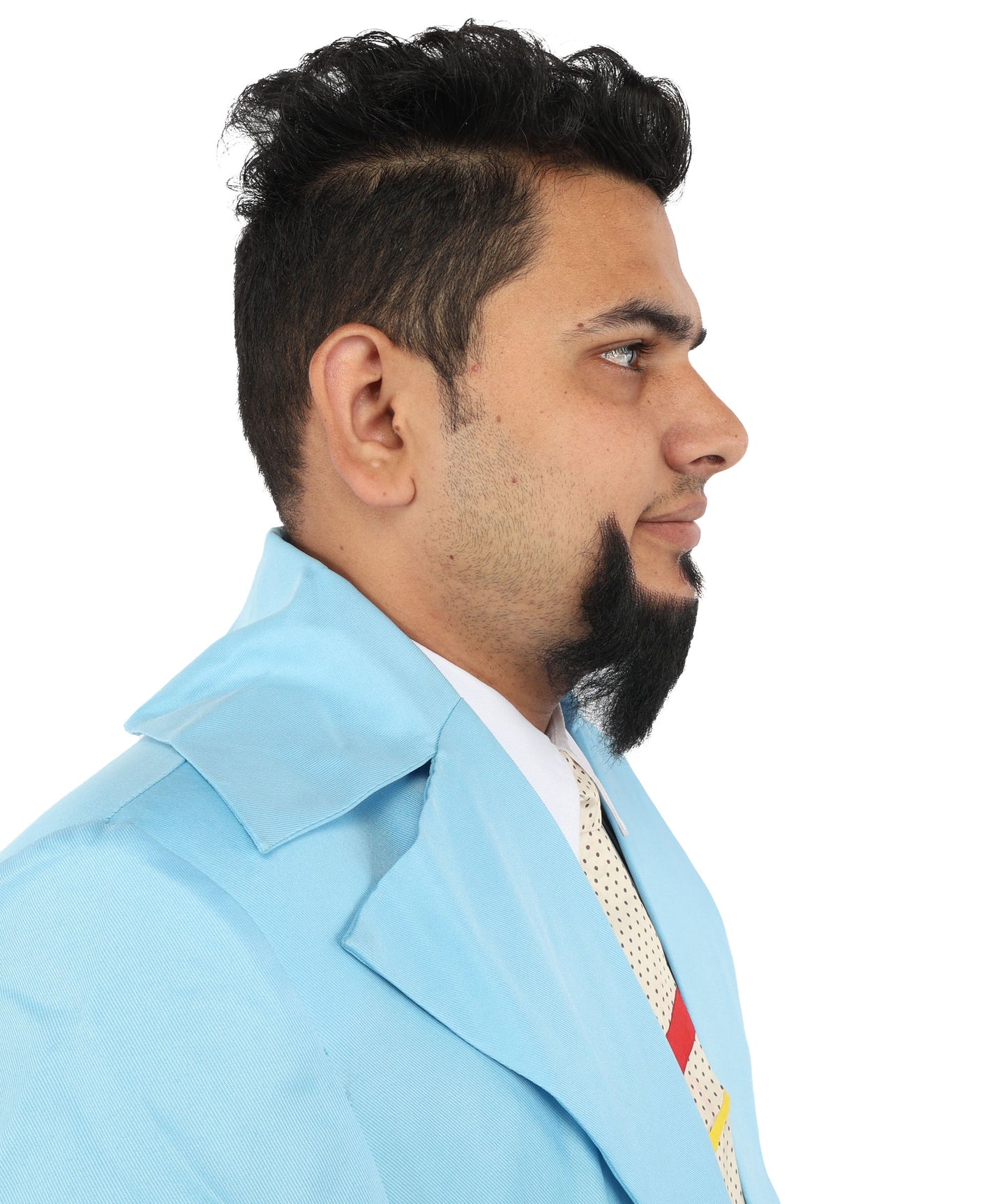 HPO Men’s Balbo Goatee Beard | Dark Black Human Hair | Ideal for Cosplay, Stage Performances & Themed Events