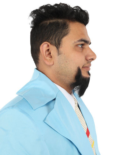 HPO Men’s Balbo Goatee Beard | Dark Black Human Hair | Ideal for Cosplay, Stage Performances & Themed Events