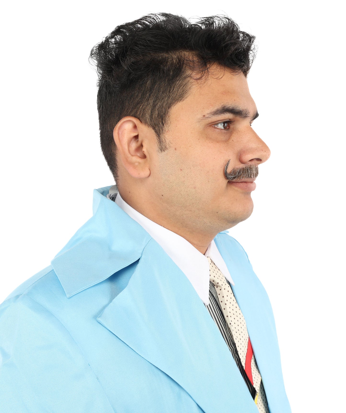 HPO Men's Classic Holiday Doc Mustache | Multiple Colors | Novelty False Facial Hair | Costume Accessory for Adults