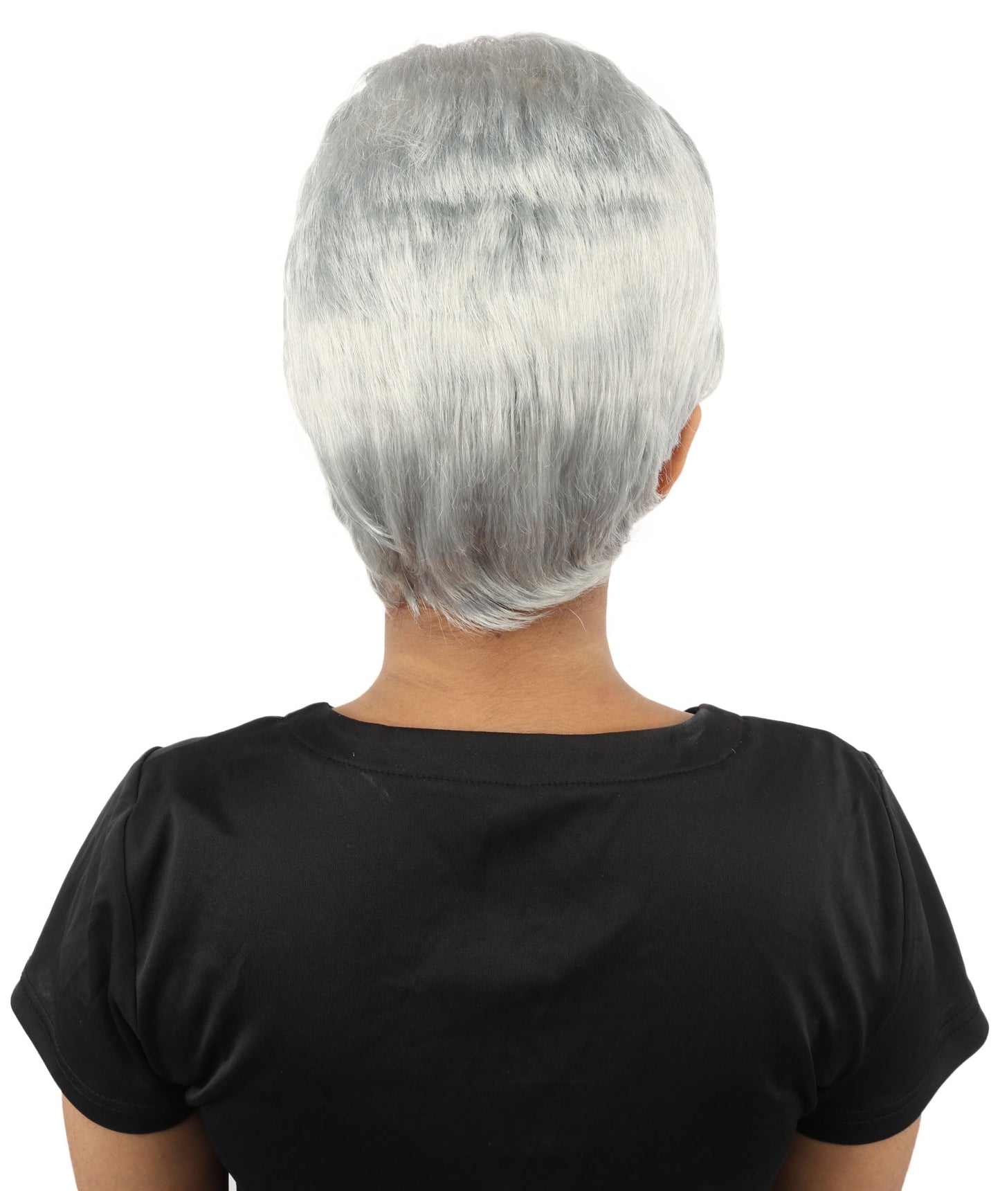 HPO Adult Women’s Short Black Wig | 10 Inch, Sleek and Smooth Bob Hairpiece | Ideal for Cosplay, Costume, and Themed Events