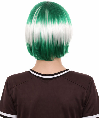 Women Patriotic Saudi Arabia Flag Bob Wig | Premium Breathable Capless Cap