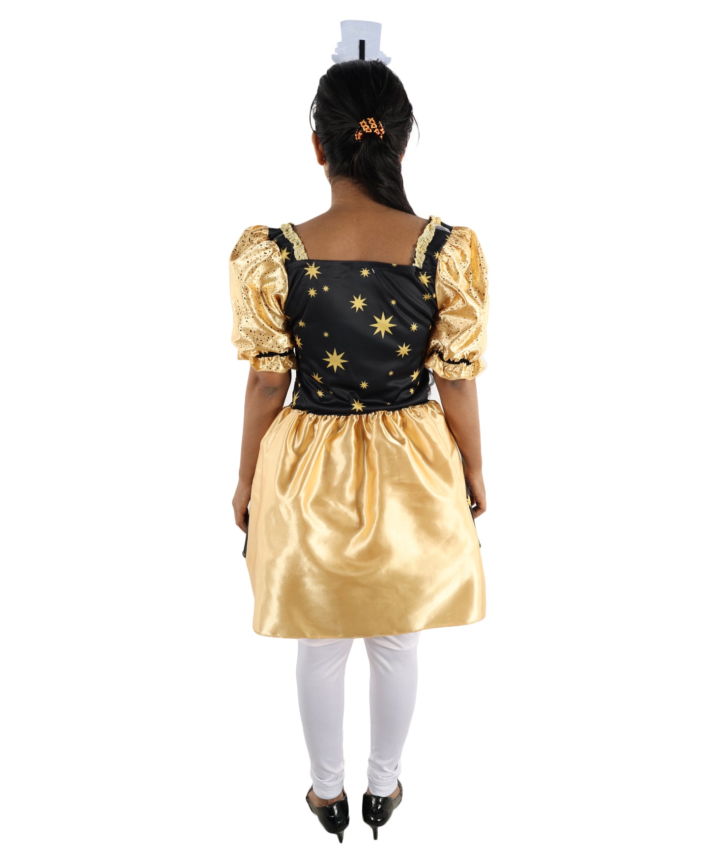 HPO Women’s Golden Warrior Dress Costume with Headband | Elegant Historical Style Outfit | Ideal for Parties and Events