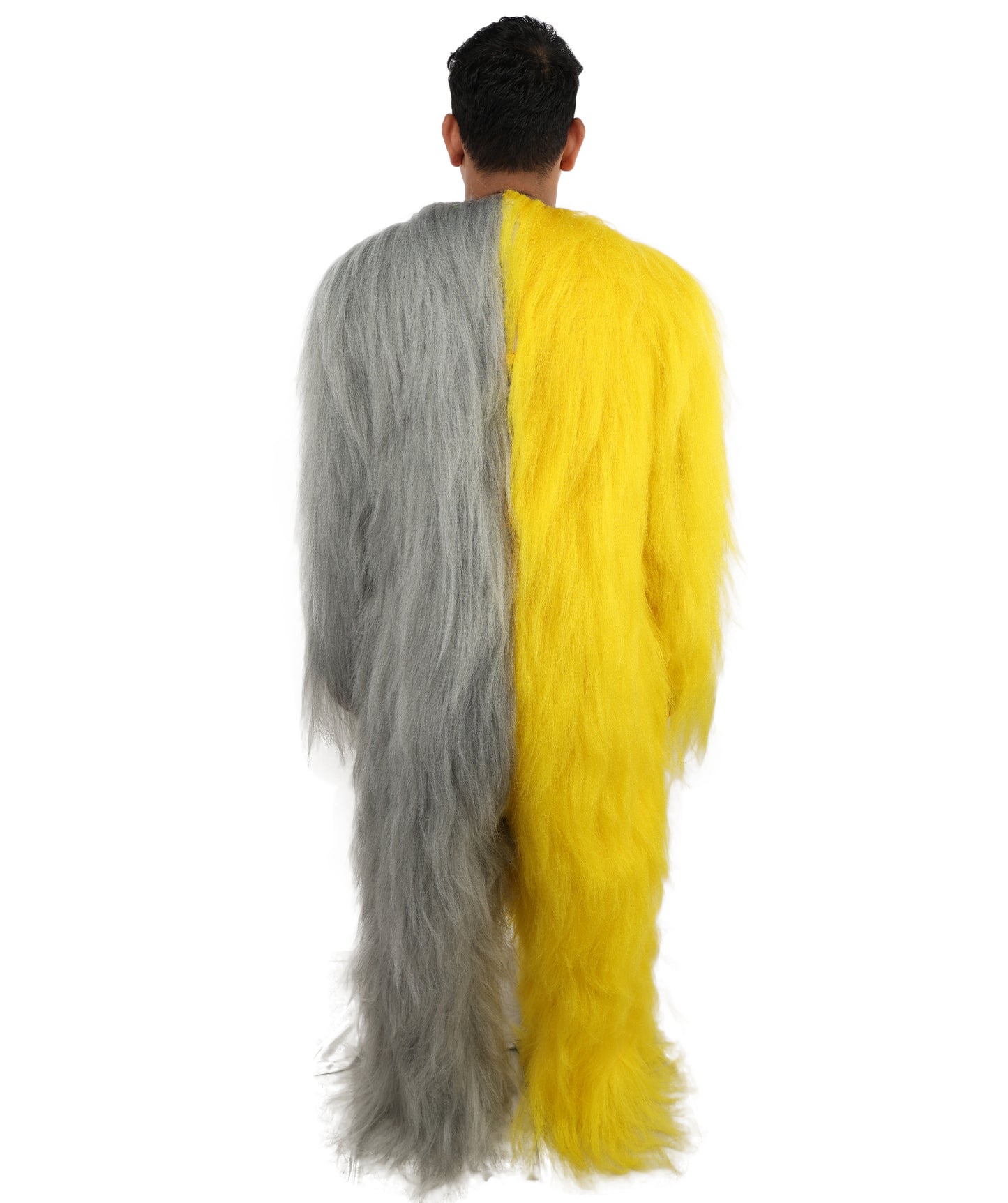 HPO  Extreme Hairy Person Two Part Costume, Mask and Bundle Set - Full-Body Hair Suit Extra-Long Costume Wig for Halloween, Cosplay & Parties - Multiple Color Options