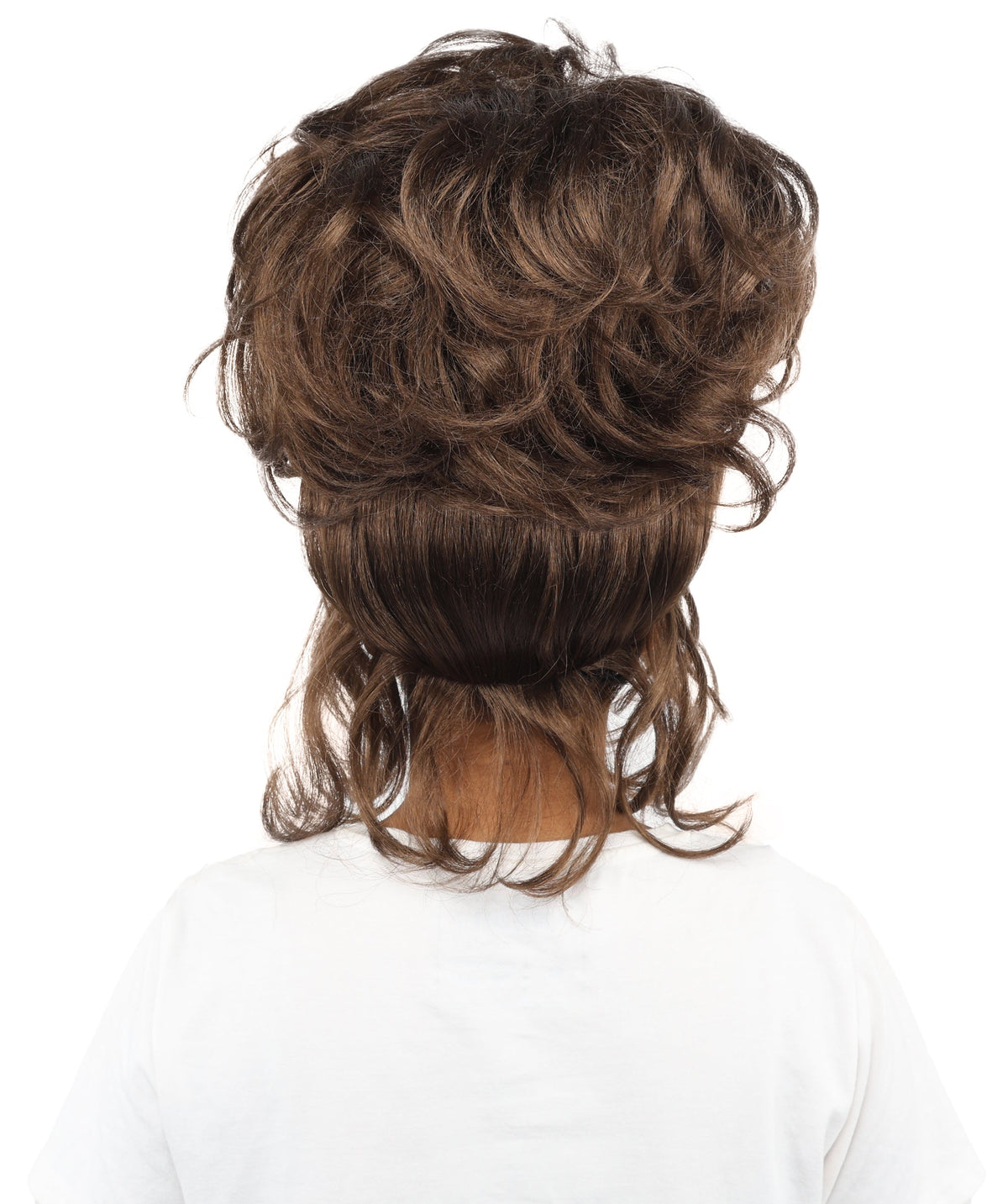 HPO Adult Women's Elegant Updo Tendril Wig | Multiple Color Options | Pastel peach hue, create of synthetic fiber, high teased volume with face-framing strands, breathable capless cap | Party, Halloween, theater, drag, performance, costume events