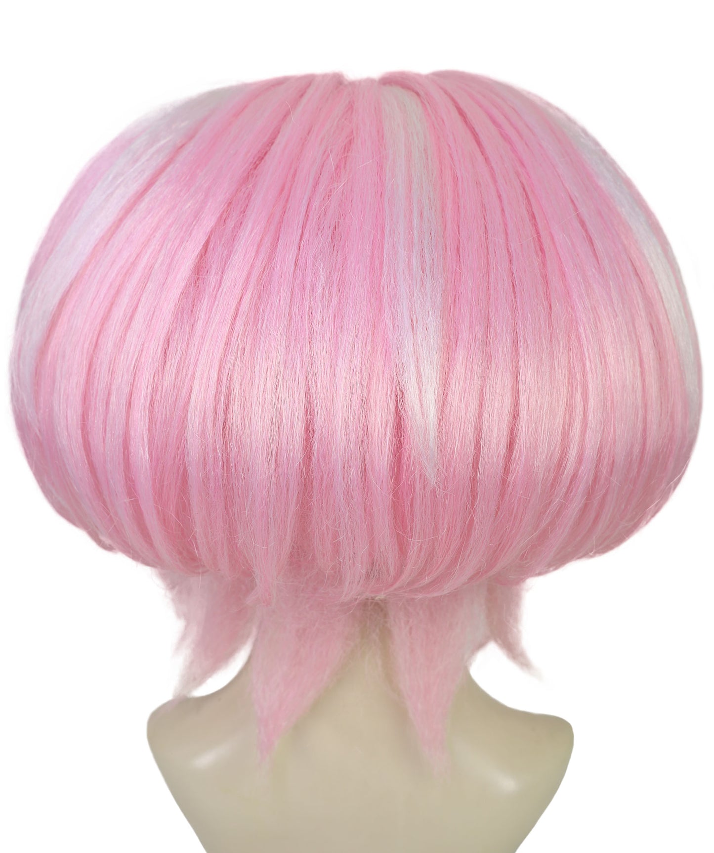 Women’s Short Curled Bubble Bob Klara Wig in Soft Pastel Pink | Anime & Cosplay Synthetic Hairpiece| Breathable Capless Cap