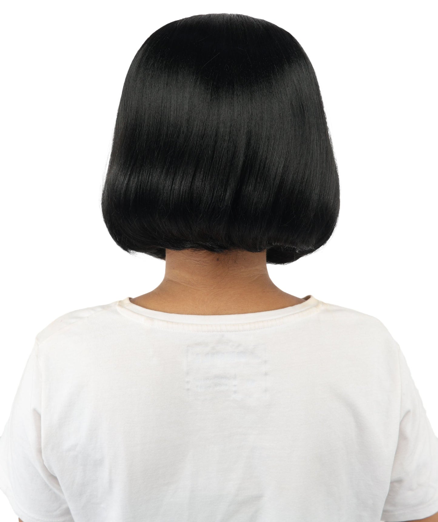 Adult Women's Two-Tone Bob Wig | Multiple Color Options | Short Straight Blunt Cut Inspired by American Pop Artist Look | Natural Hairline for Halloween and Cosplay
