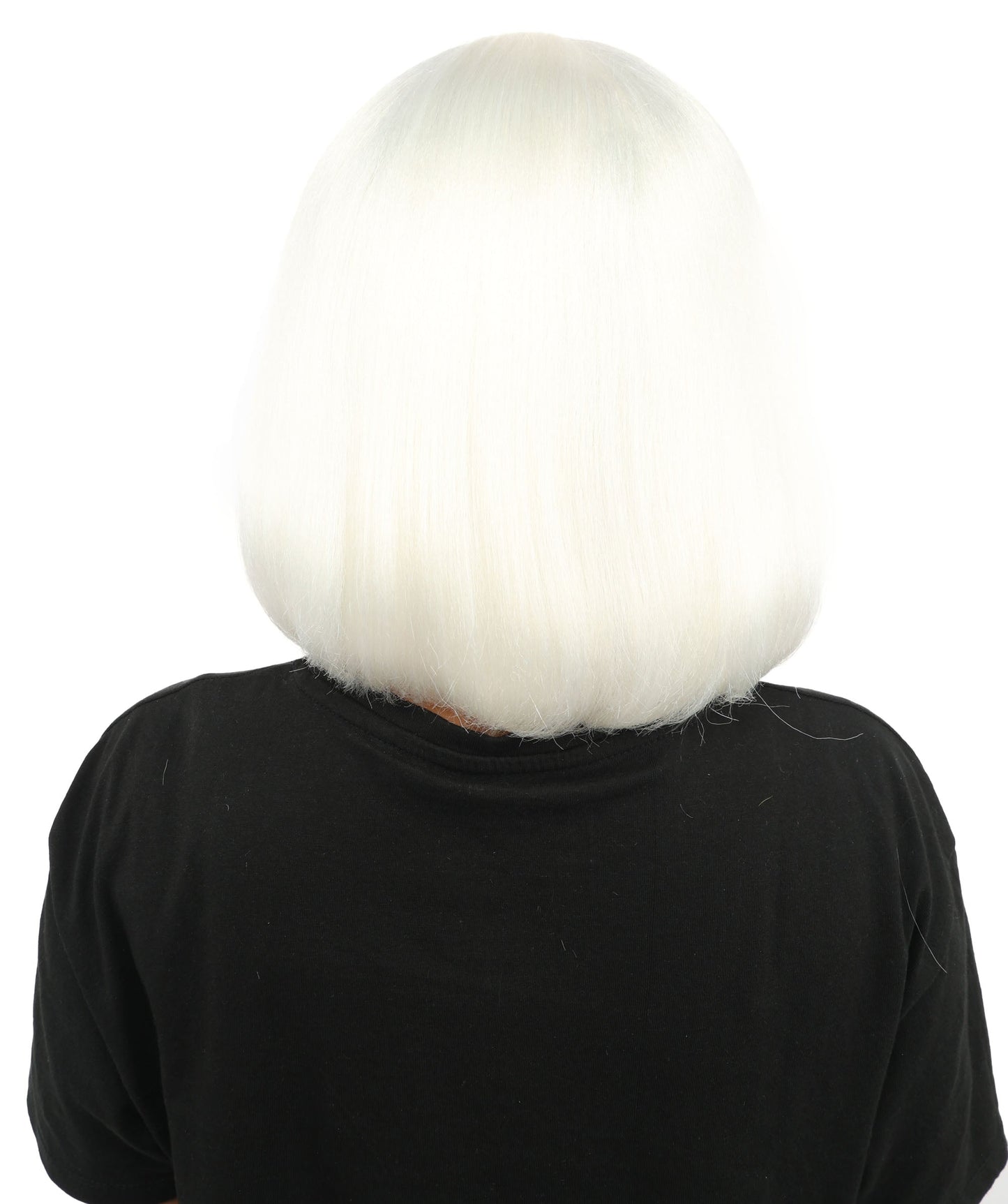HPO Adult Women's Asymmetrical Bangs Bob Wig | Multiple Color Options | Create of synthetic fiber, sleek straight volume, breathable capless base | Party, Halloween, theater, drag, performance, costume events
