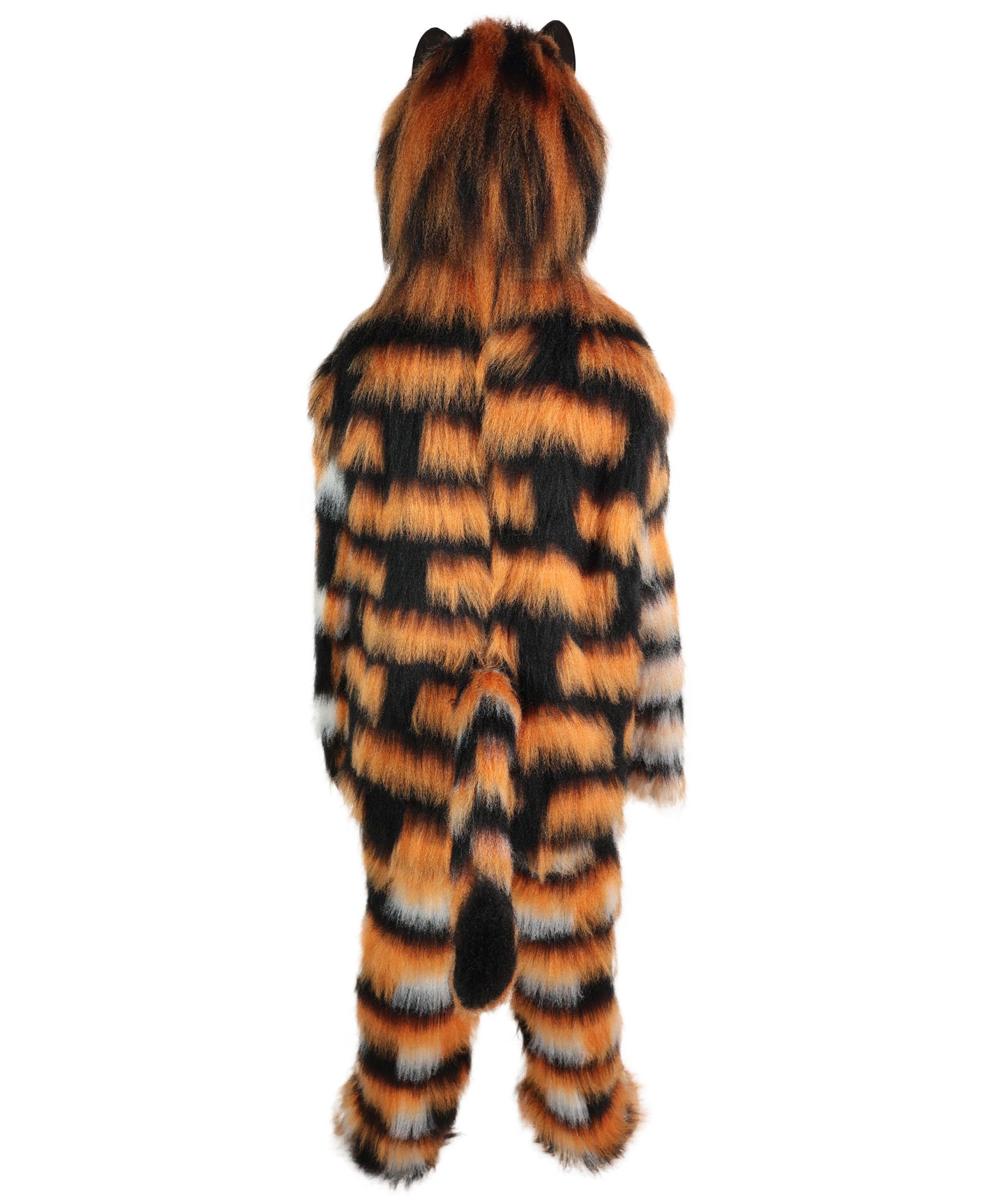 HPO Adult Unisex Fur Tiger Costume, Mask & Bundle Set | Realistic Fur Suit with Headpiece | Ideal for Halloween and Jungle Cosplay