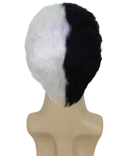 HPO  Men's American Stand-up Comedian Short Multiple Wig, Breathable Capless Cap, Flame-retardant Synthetic Fiber