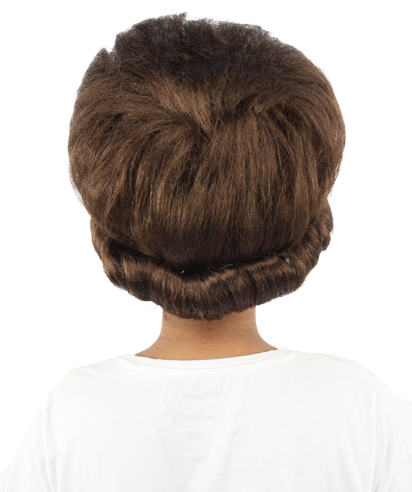 HPO Women's Voluminous Golden Blonde Grandma Wig | Medium Puffy Afro Style with Silver Texture, Synthetic Fiber & Adjustable Fit | Halloween, 100th Day of School, Theater & Funny Costume