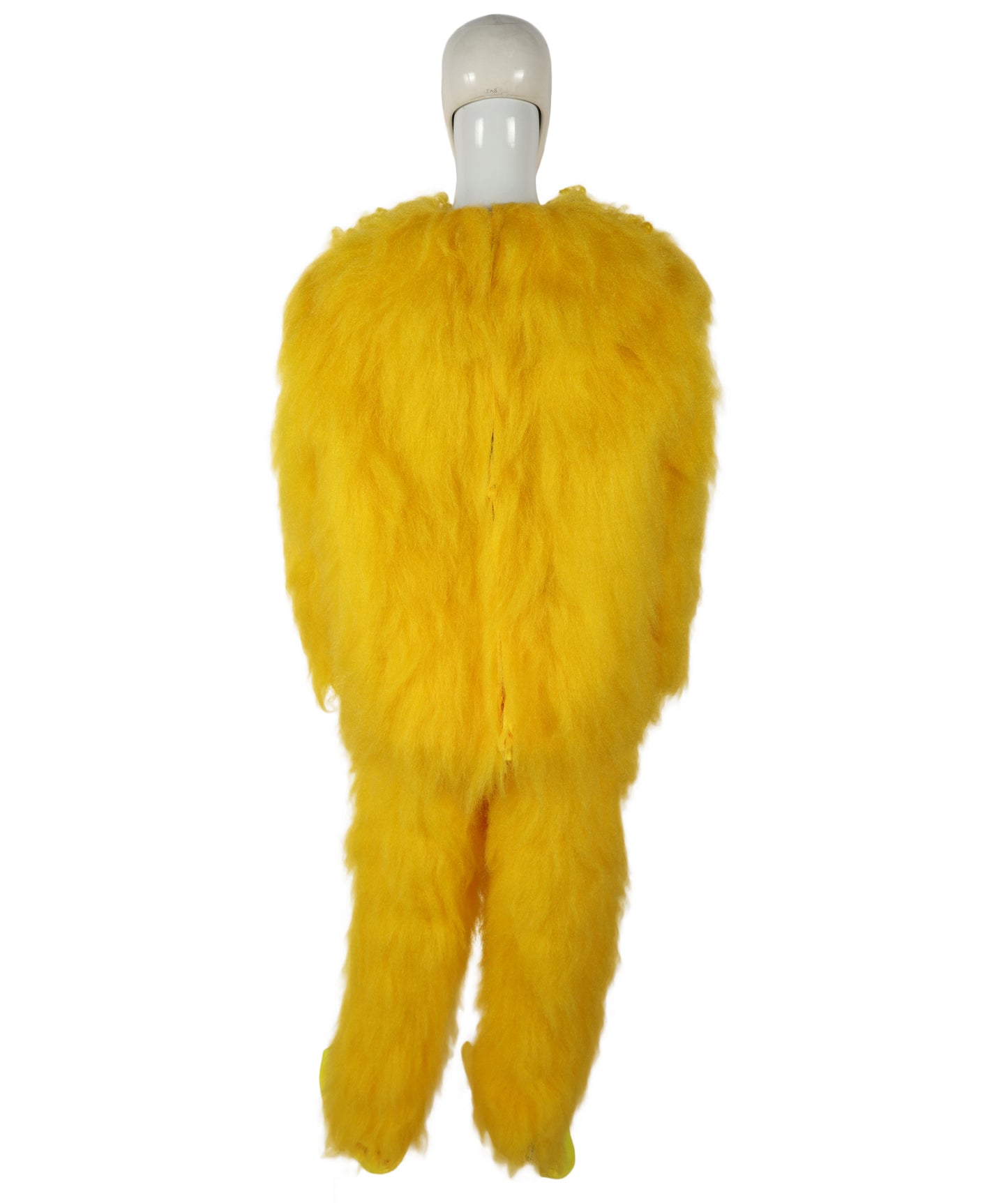 HPO Adult Unisex Yellow Big-Eyed Creature Fur Costume, Bundle With Mask Set | Full Body Fantasy Animal Suit for Halloween, Themed Events