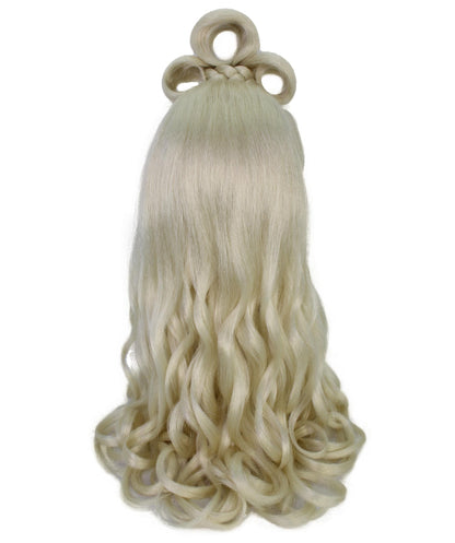 HPO Women's Long Curl Wig with Ring , Multiple Color Options , Flame-retardant Synthetic Fiber