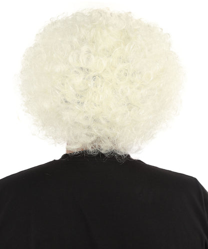 HPO Men's Afro Style Clown Wig with Standard Cap  | Flame-Retardant Synthetic Fiber | Ideal for Parties, Cosplay, and Themed Events