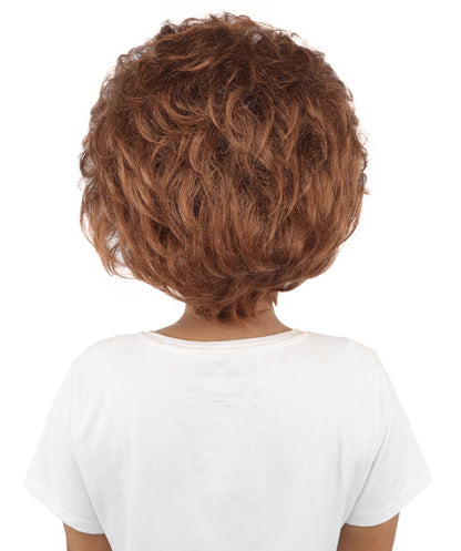 HPO Women's Voluminous Retro Wig | Auburn copper hue, create of synthetic fiber, teased curly volume, breathable capless cap | Party, Halloween, theater, drag, performance, costume events
