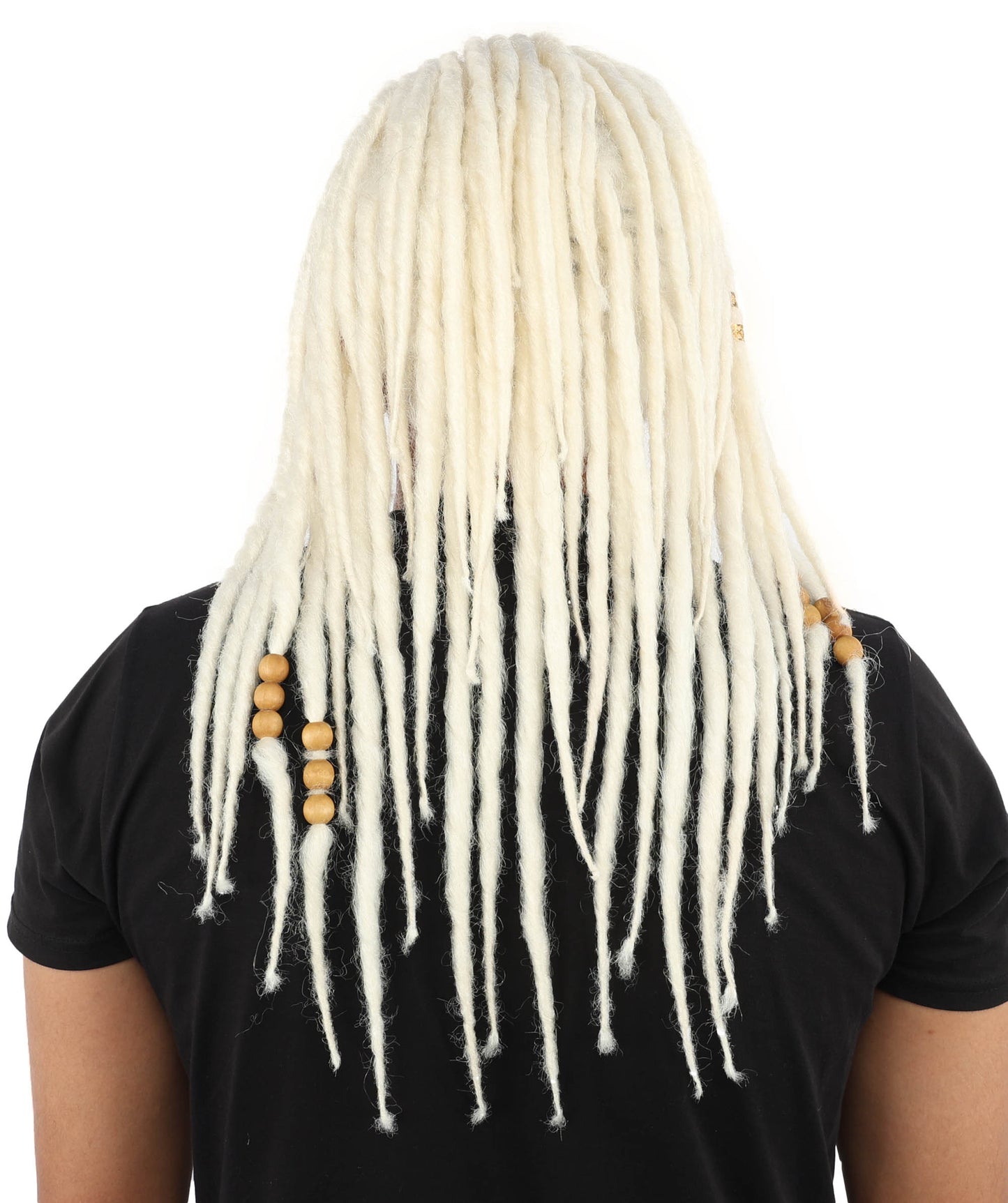 HPO Men’s Blonde Dreadlock Wig | Ideal for Cosplay, Halloween and Themed Parties | 22 Inch Realistic Texture, Adjustable Cap, and Comfortable Fit