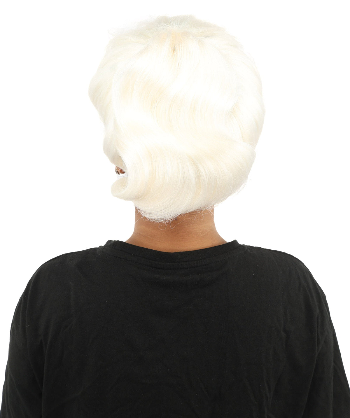 HPO Adult Women's Retro Pin-Up Wig | Multicolor Options, create of synthetic fiber, vintage curled bumper bangs with rolled back, breathable base | Party, Halloween, theater, drag, performance, costume events