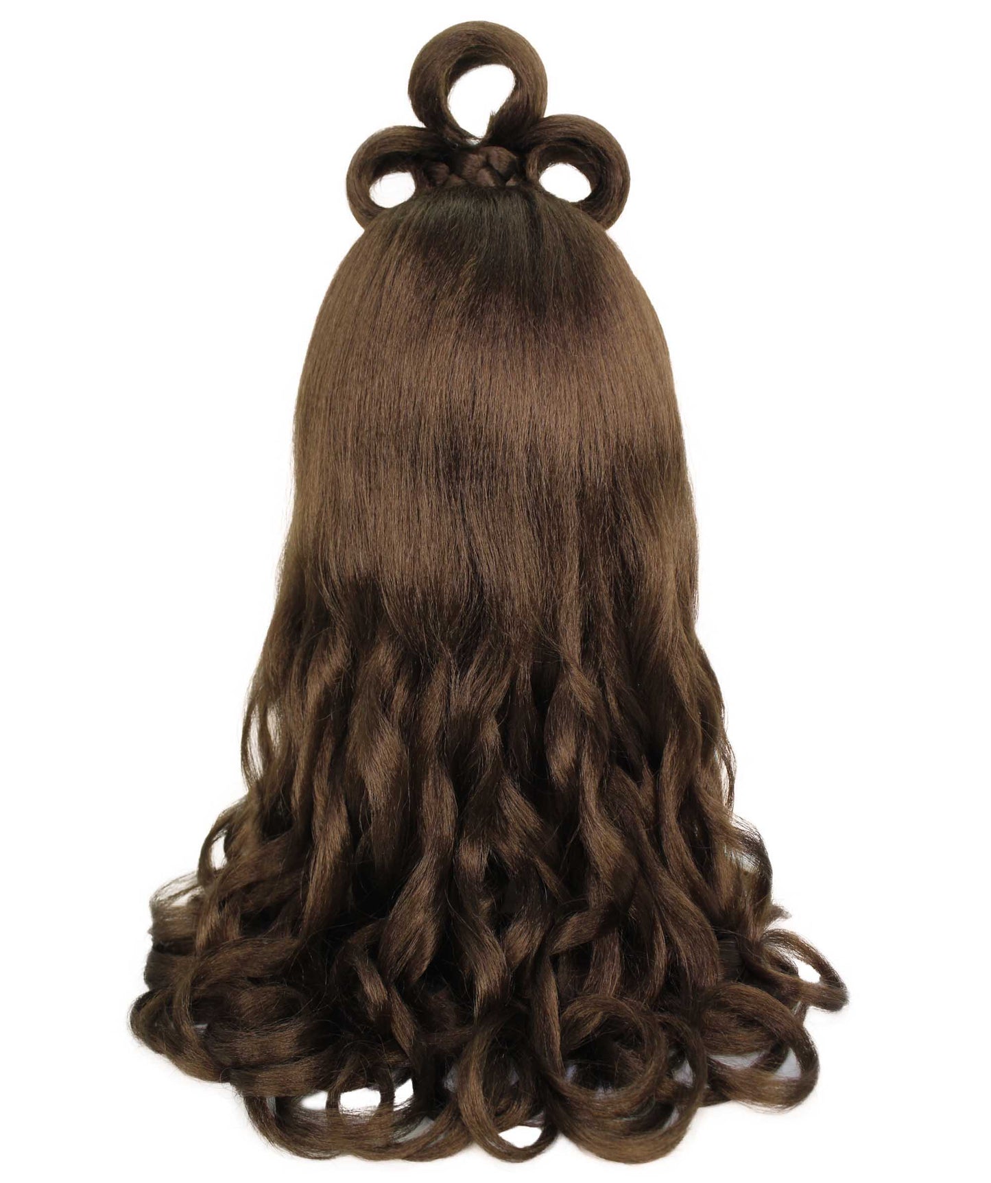 HPO Women's Long Curl Wig with Ring , Multiple Color Options , Flame-retardant Synthetic Fiber