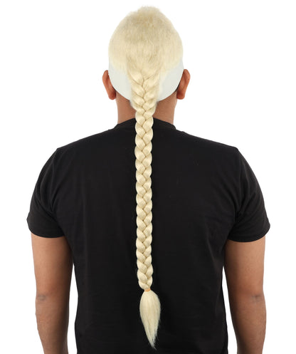 HPO Adult Men's Men's Adhesive Front Military Wig | Multicolor Options | Dark High and Tight Style with Glue-On Sideburns, Synthetic Fiber & Realistic Hairline | Halloween, Sci-Fi Roleplay, Special Effects Makeup & Costume Events