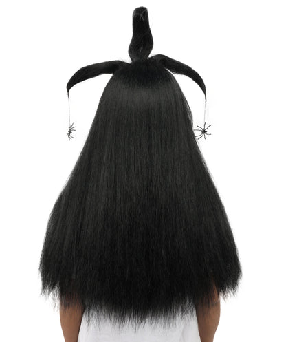 HPO Adult Women's Spider Gothic Sculpted Wig | Multiple Color Options, create of synthetic fiber, architectural spider-leg loops with blunt bangs, breathable base | Party, Halloween, theater, drag, performance, costume events