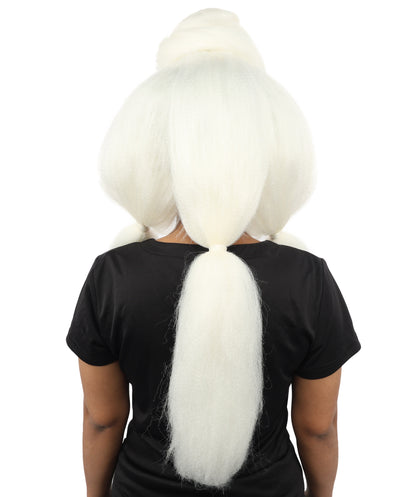 HPO Women’s High Volume Extra Long Yarn Twisted Bun Wig – Multiple Color Options | Bubble Ponytails Hairpiece with Capless Cap | Statement Headpiece for Halloween, Cosplay, Theater and Drag Looks