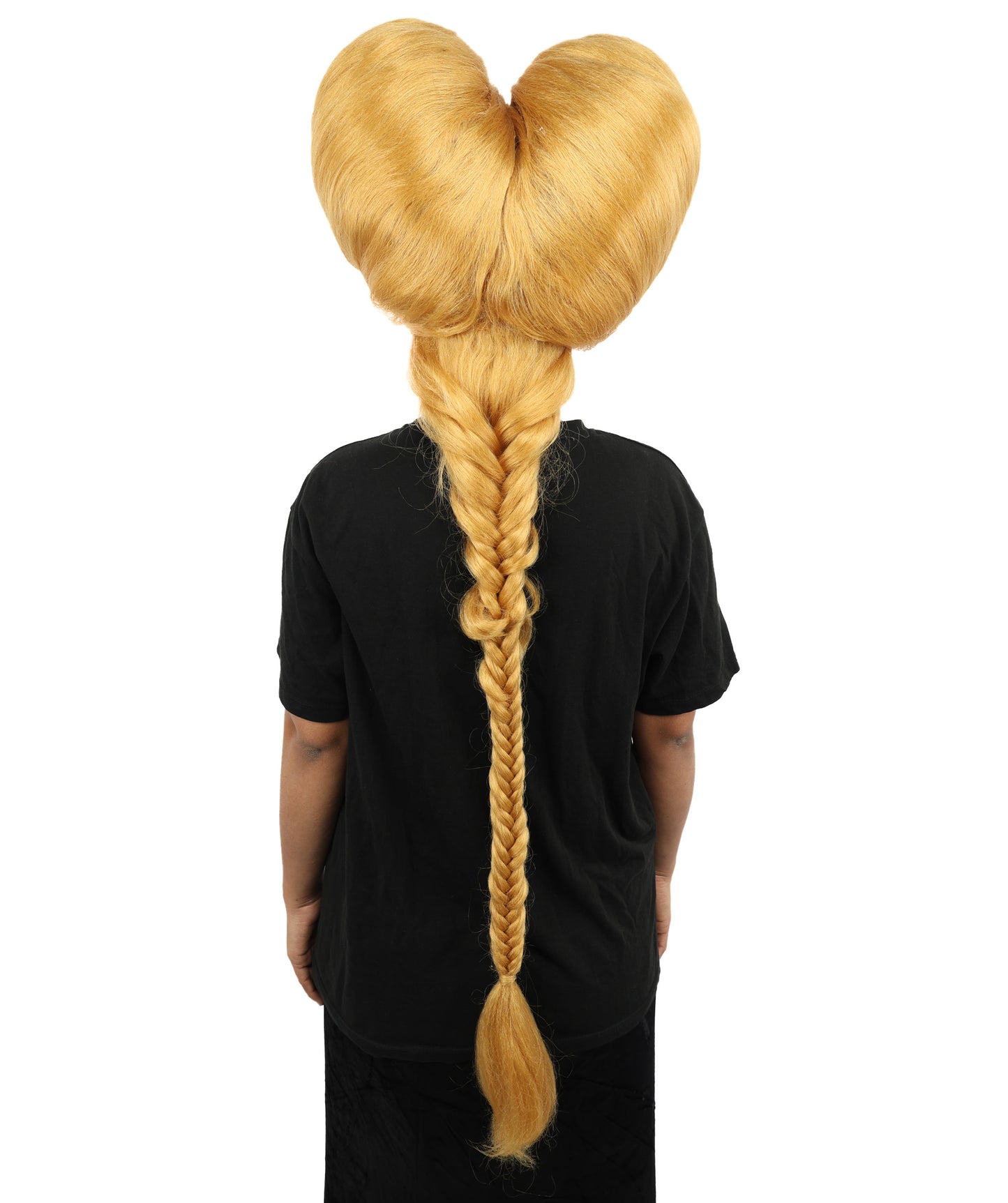 HPO Women’s Extra Long Golden Brown Count Dracula Wig | 42 Inch Synthetic Hairpiece Ideal for Gothic Noble Costume Halloween Cosplay Party Fancy Dress