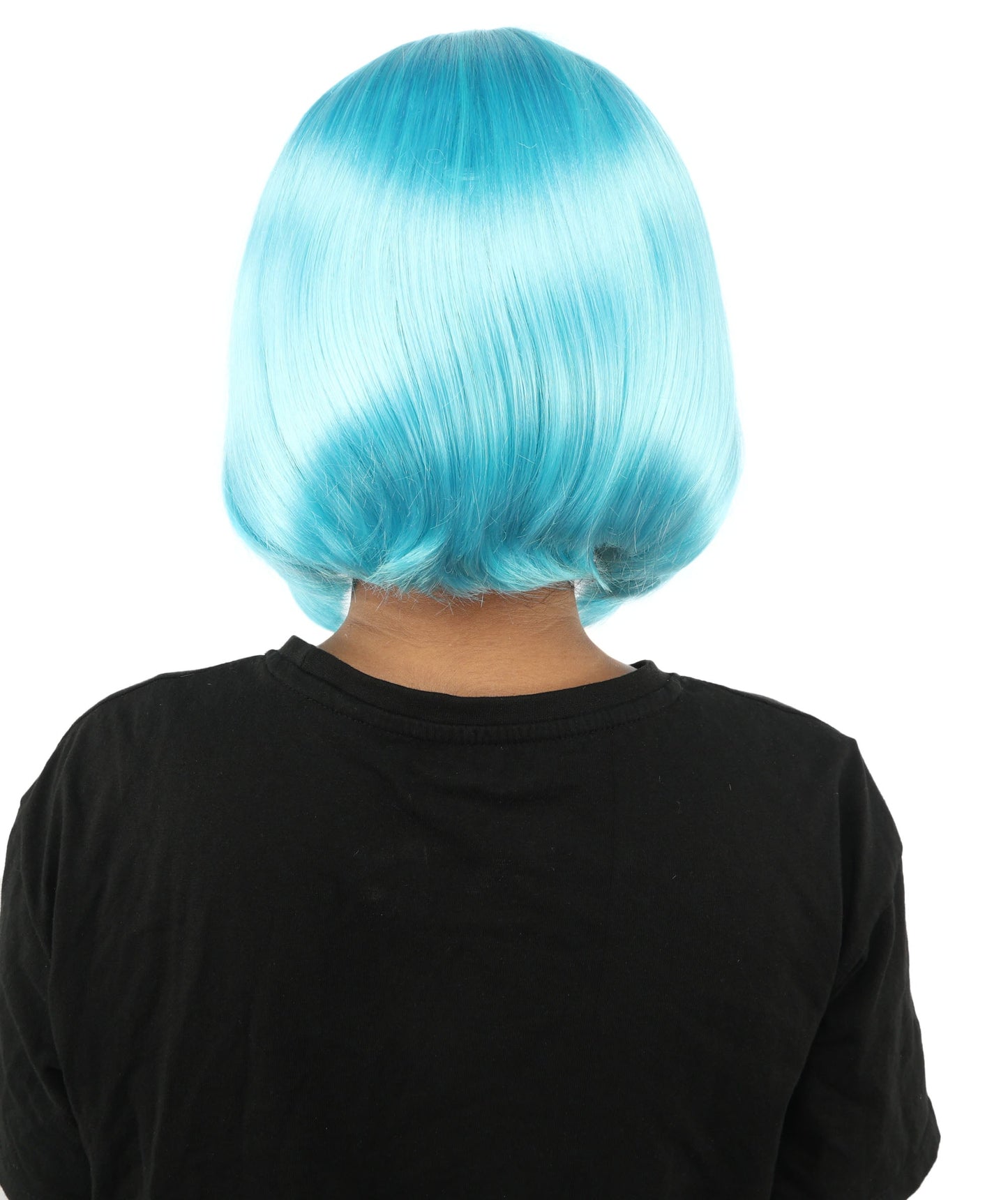 Adult Women's Two-Tone Bob Wig | Multiple Color Options | Short Straight Blunt Cut Inspired by American Pop Artist Look | Natural Hairline for Halloween and Cosplay