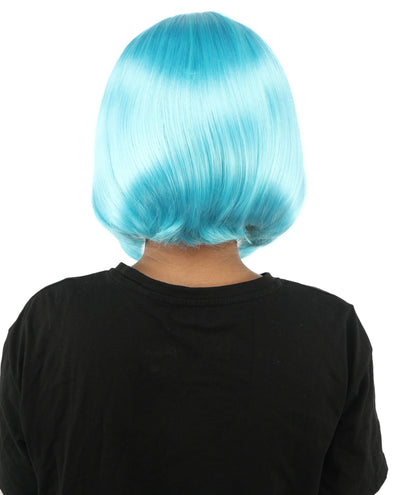 Adult Women's Two-Tone Bob Wig | Multiple Color Options | Short Straight Blunt Cut Inspired by American Pop Artist Look | Natural Hairline for Halloween and Cosplay
