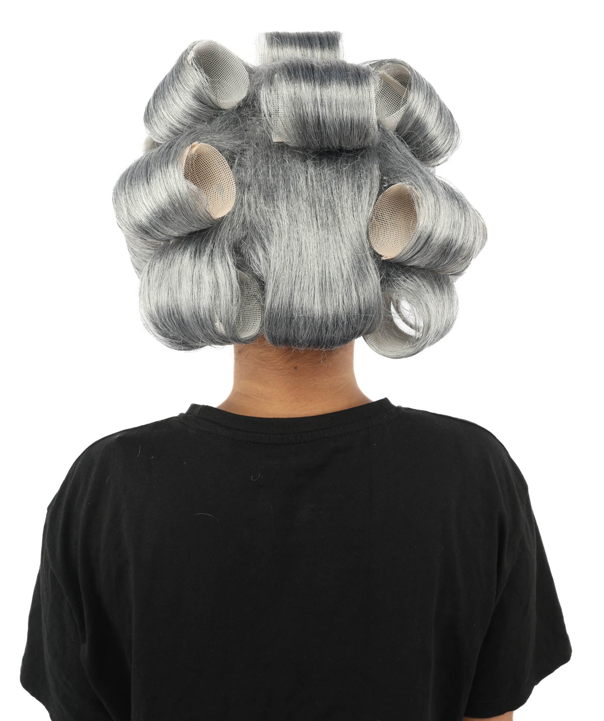 HPO Adult Women's Retro Roller Set Pink Wig | Multiple Color Options, create of synthetic fiber, large cylindrical curler texture, capless cap | Party, Halloween, theater, drag, performance, costume events